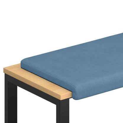 vidaXL Bench Cushion Corduroy Blue Depth 35 cm
