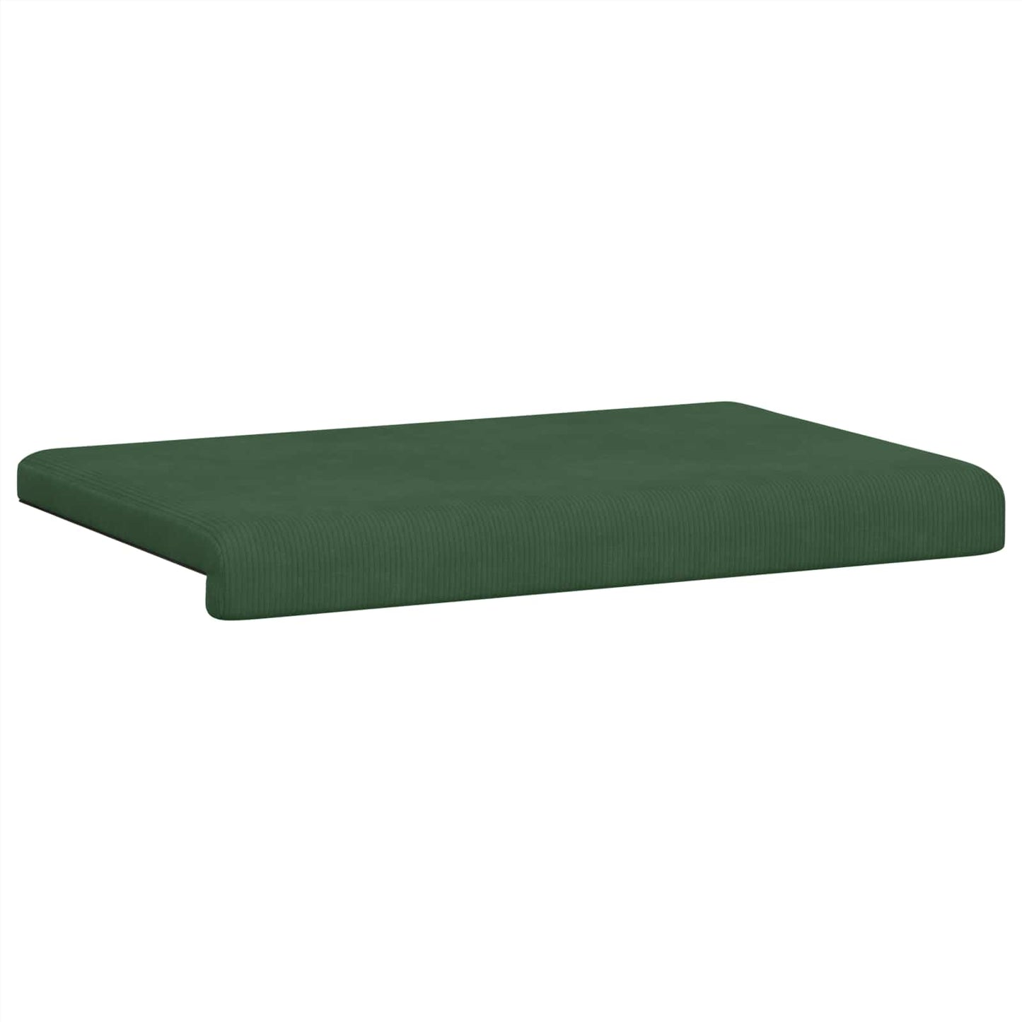 vidaXL Bench Cushion Corduroy Dark Green Depth 35 cm