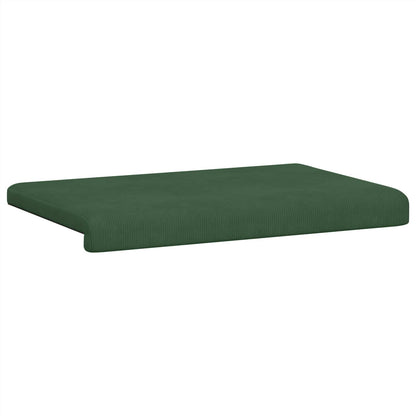 vidaXL Bench Cushion Corduroy Dark Green Depth 35 cm