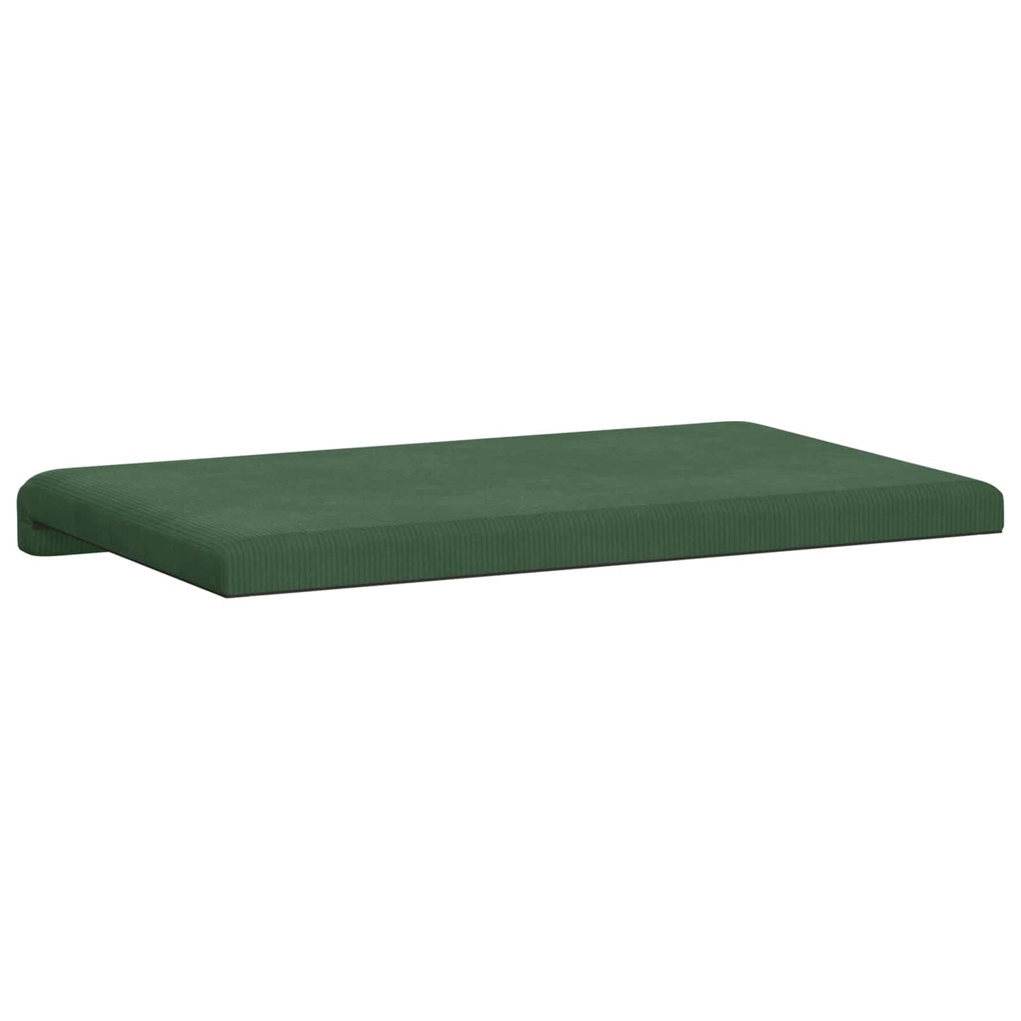 vidaXL Bench Cushion Corduroy Dark Green Depth 35 cm