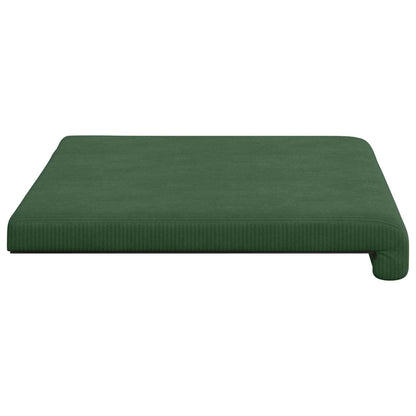 vidaXL Bench Cushion Corduroy Dark Green Depth 35 cm