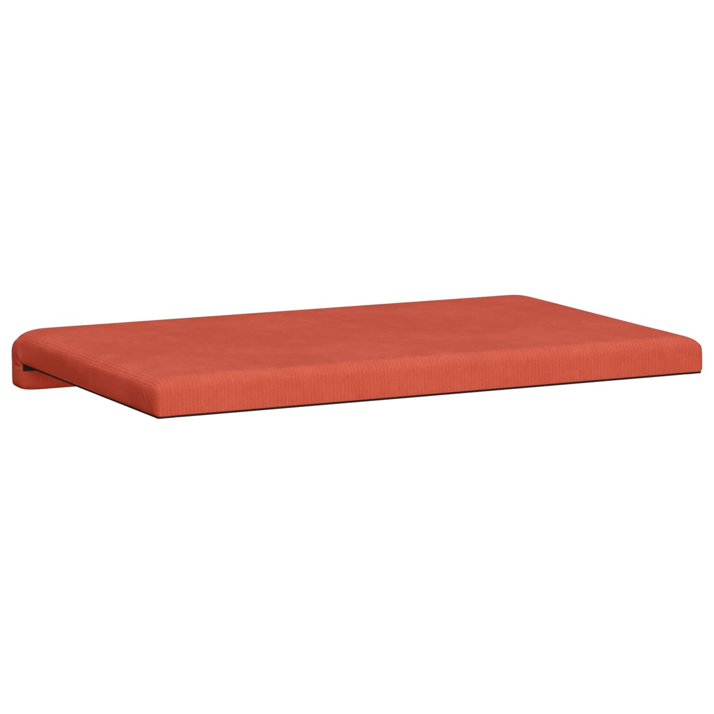 vidaXL Bench Cushion Corduroy Red Orange Depth 35 cm