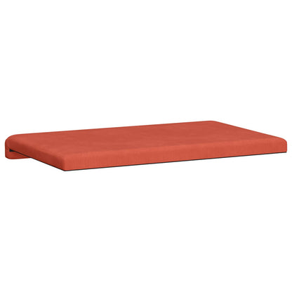 vidaXL Bench Cushion Corduroy Red Orange Depth 35 cm