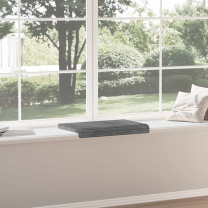 vidaXL Bench Cushion Plush Corduroy Light Grey Depth 35 cm