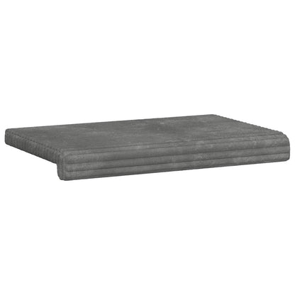 vidaXL Bench Cushion Plush Corduroy Light Grey Depth 35 cm