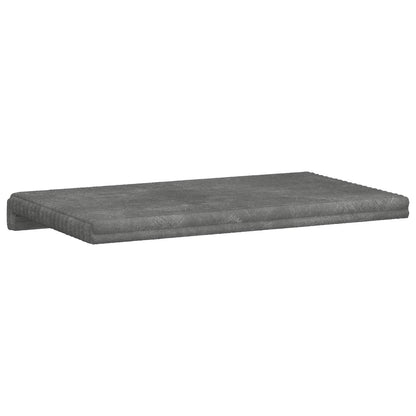 vidaXL Bench Cushion Plush Corduroy Light Grey Depth 35 cm