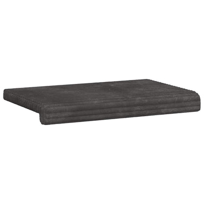 vidaXL Bench Cushion Plush Corduroy Dark Grey Depth 35 cm