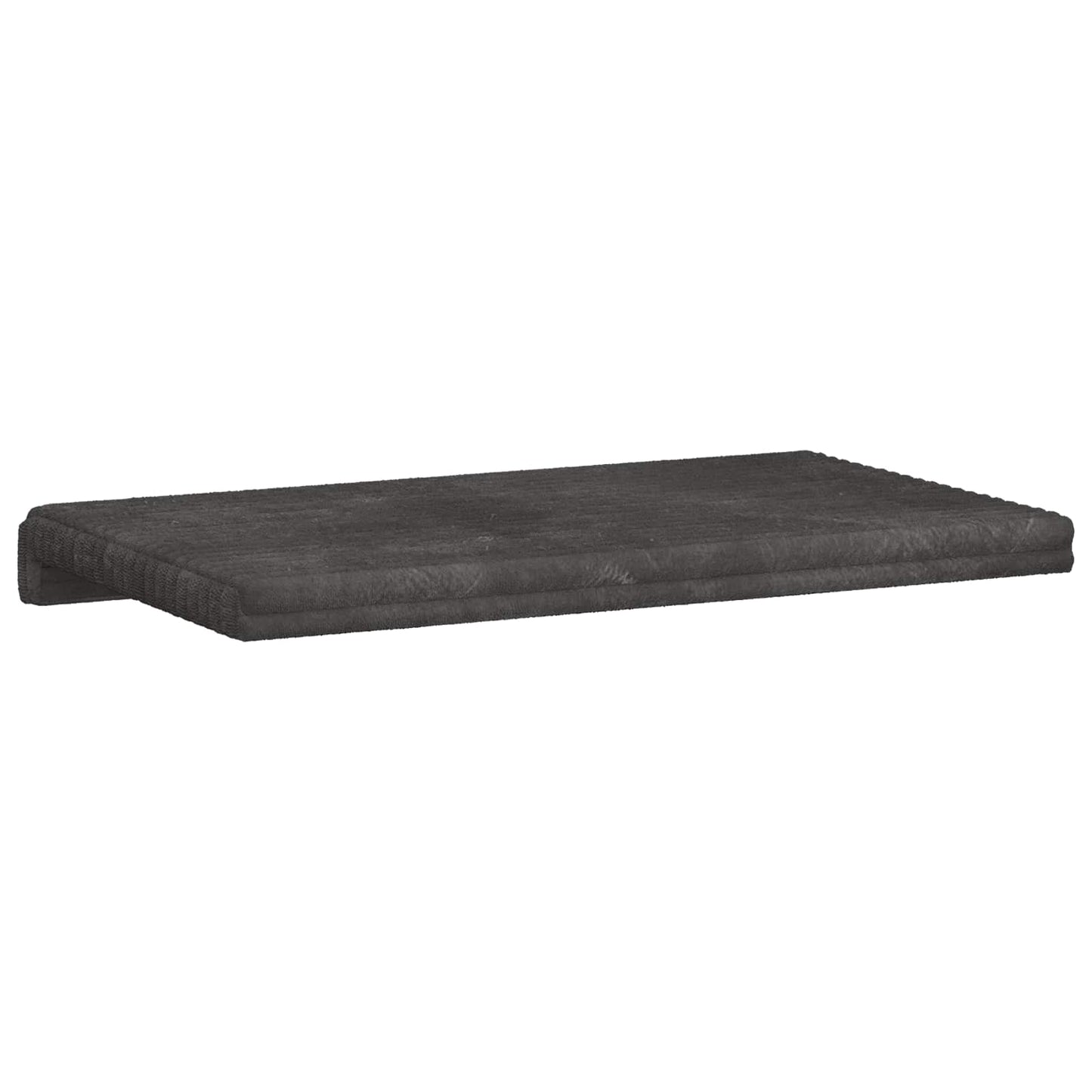 vidaXL Bench Cushion Plush Corduroy Dark Grey Depth 35 cm