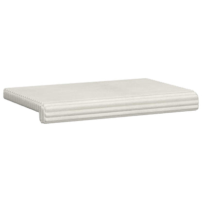vidaXL Bench Cushion Plush Corduroy Cream Depth 35 cm