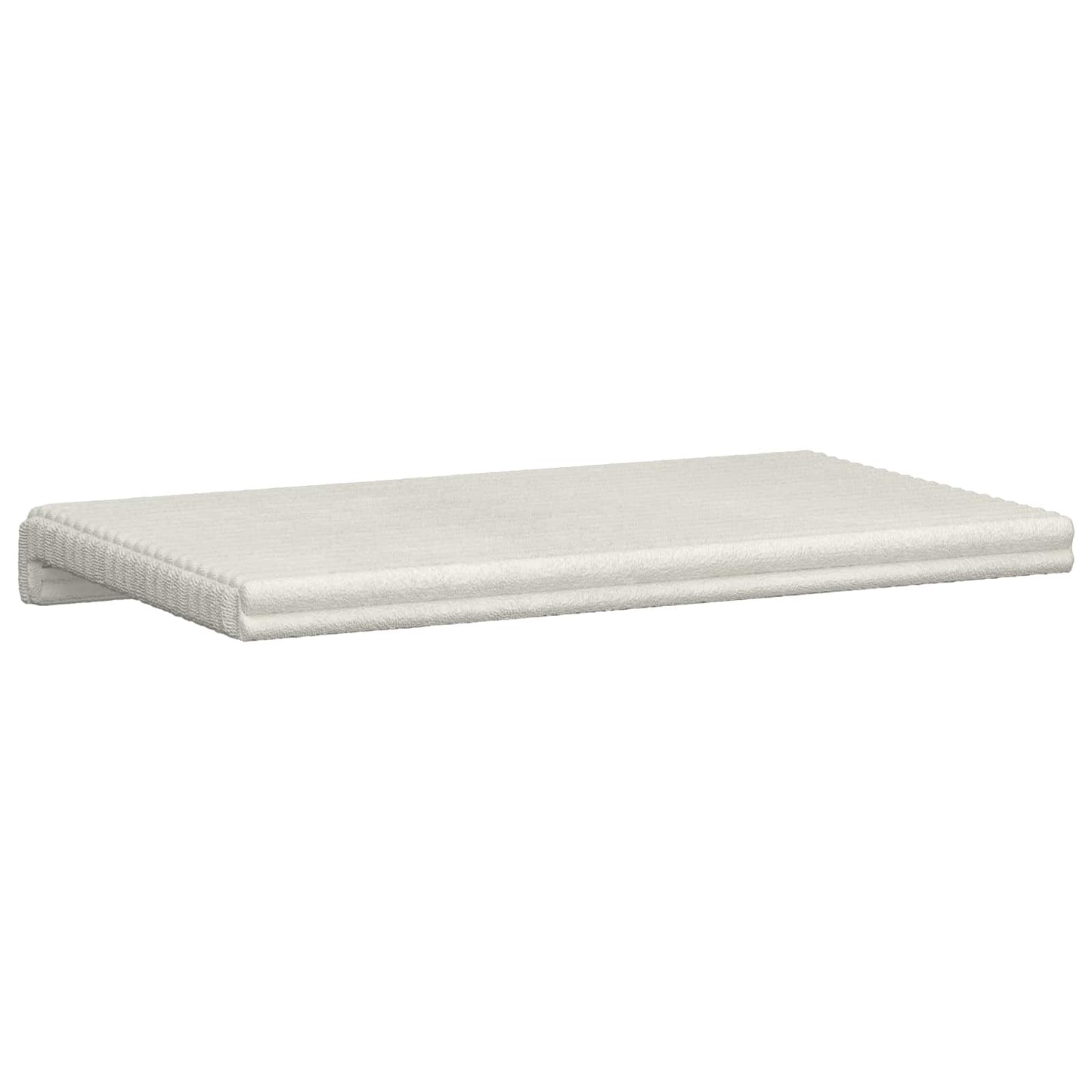 vidaXL Bench Cushion Plush Corduroy Cream Depth 35 cm