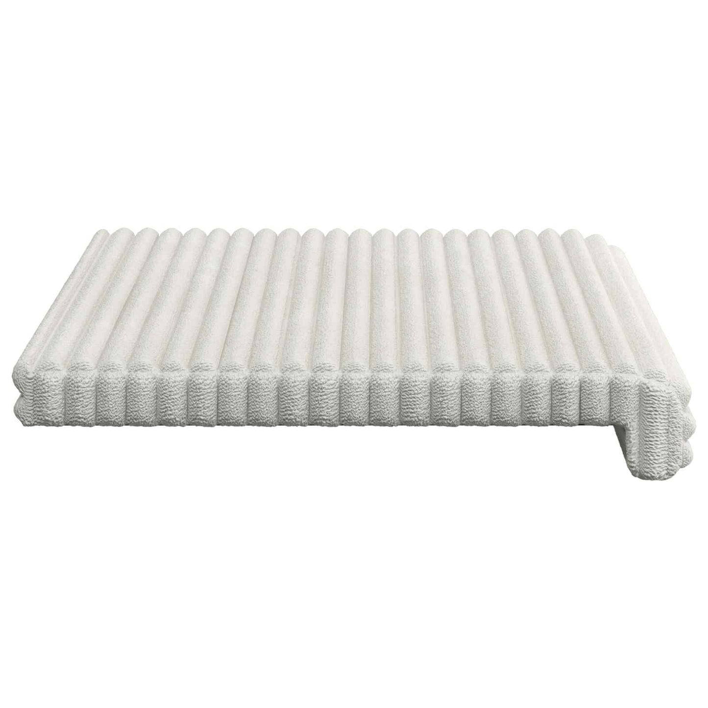 vidaXL Bench Cushion Plush Corduroy Cream Depth 35 cm