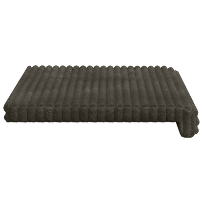 vidaXL Bench Cushion Plush Corduroy Anthracite Depth 35 cm