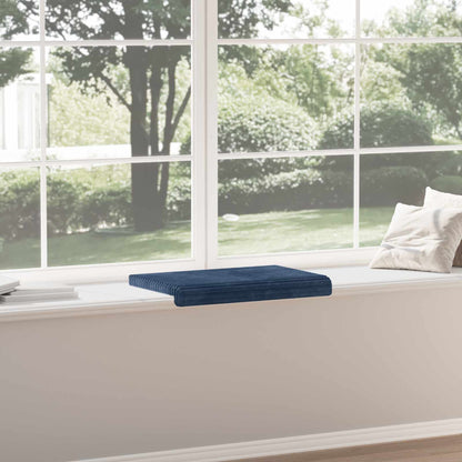 vidaXL Bench Cushion Plush Corduroy Navy Blue Depth 35 cm