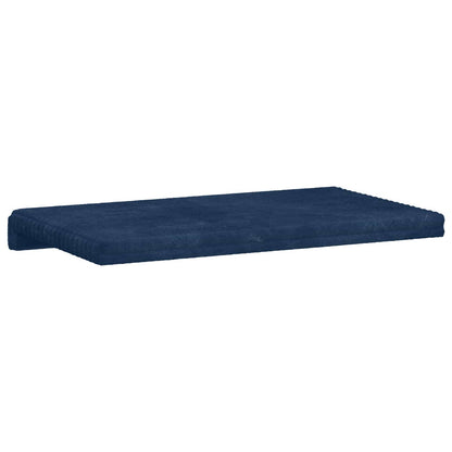 vidaXL Bench Cushion Plush Corduroy Navy Blue Depth 35 cm