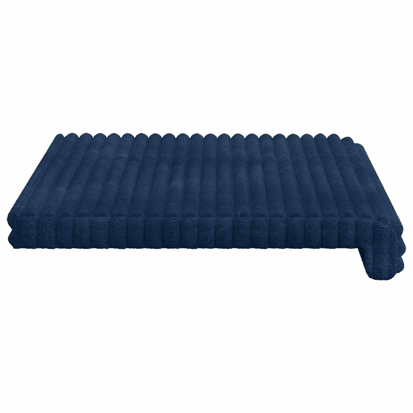 vidaXL Bench Cushion Plush Corduroy Navy Blue Depth 35 cm
