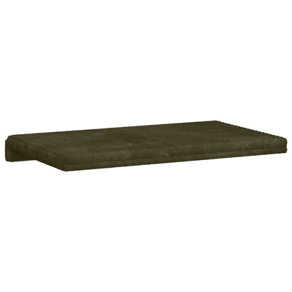 vidaXL Bench Cushion Plush Corduroy Green Depth 35 cm