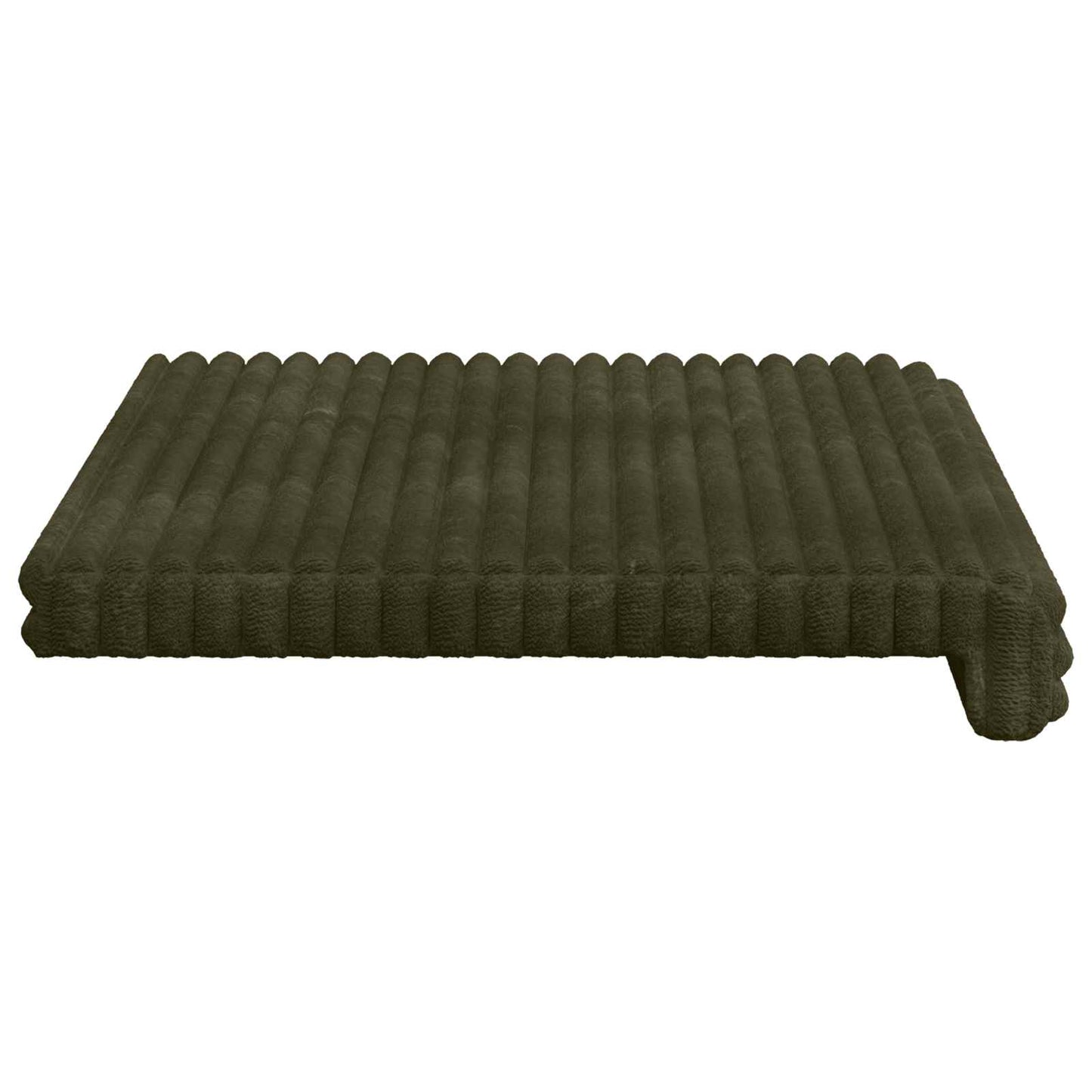 vidaXL Bench Cushion Plush Corduroy Green Depth 35 cm