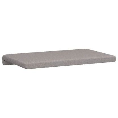 vidaXL Bench Cushion Sherpa Fabric Light Grey Depth 35 cm