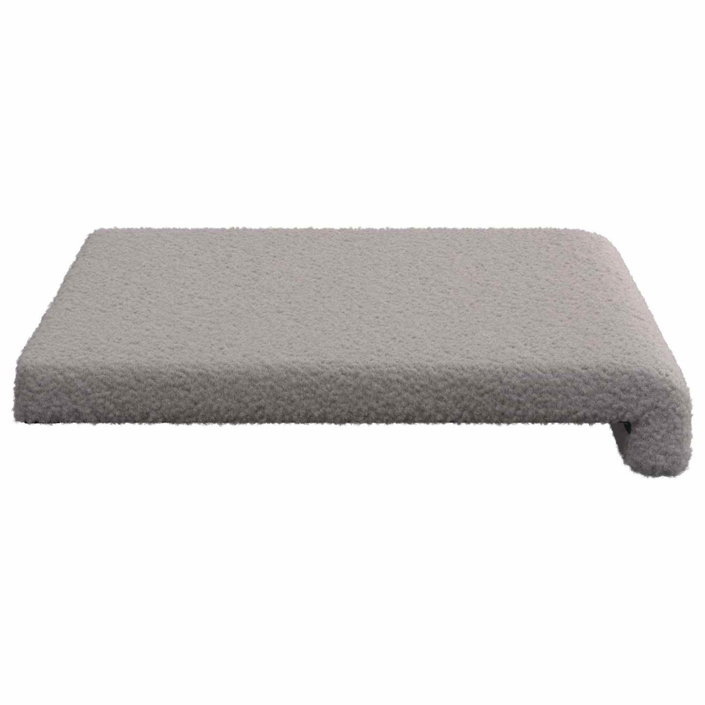 vidaXL Bench Cushion Sherpa Fabric Light Grey Depth 35 cm