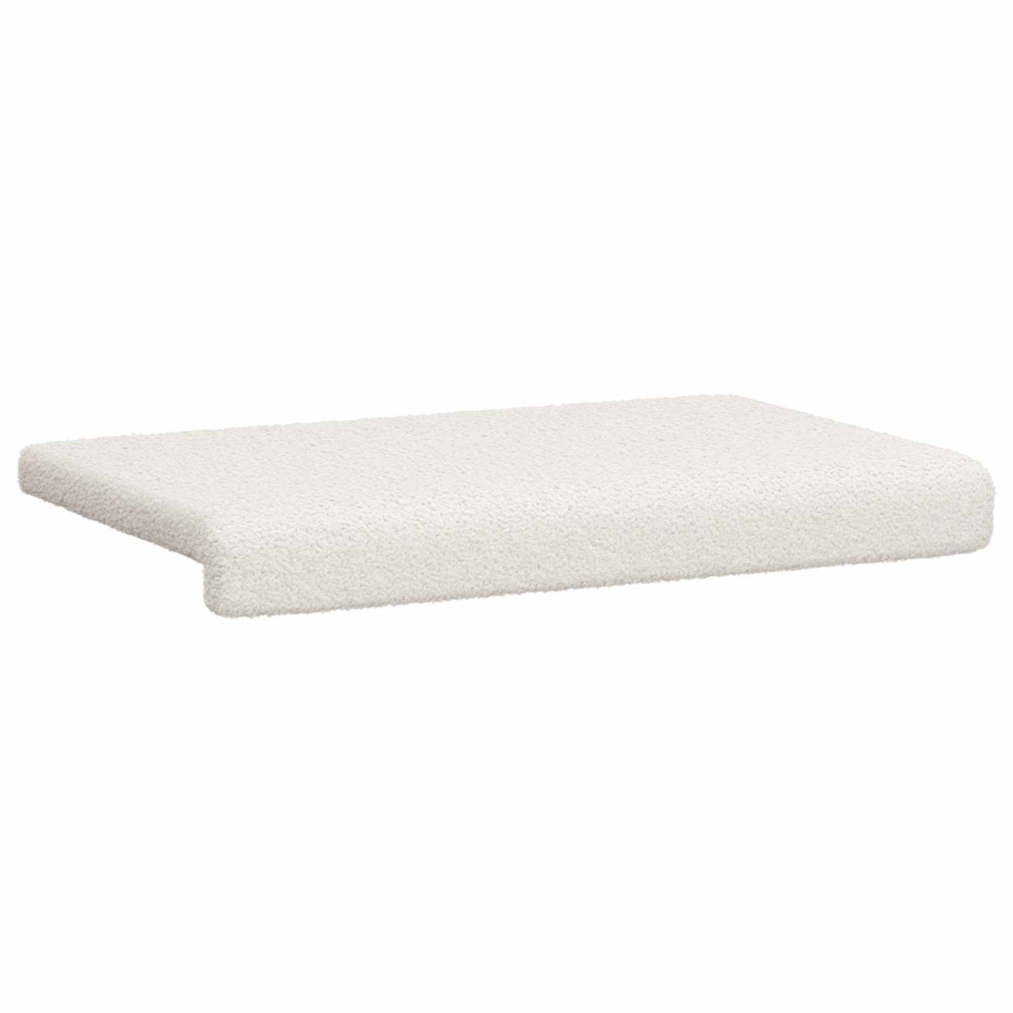 vidaXL Bench Cushion Sherpa Fabric Cream Depth 35 cm