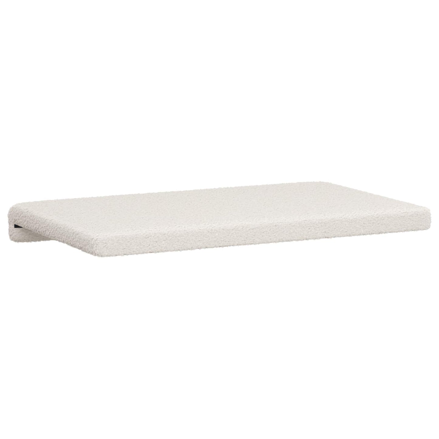 vidaXL Bench Cushion Sherpa Fabric Cream Depth 35 cm
