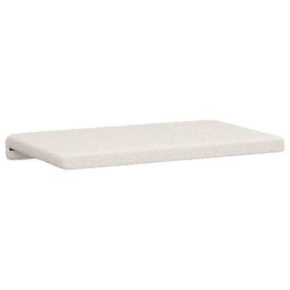 vidaXL Bench Cushion Sherpa Fabric Cream Depth 35 cm