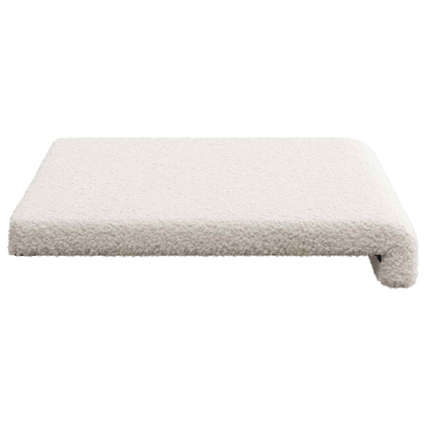 vidaXL Bench Cushion Sherpa Fabric Cream Depth 35 cm
