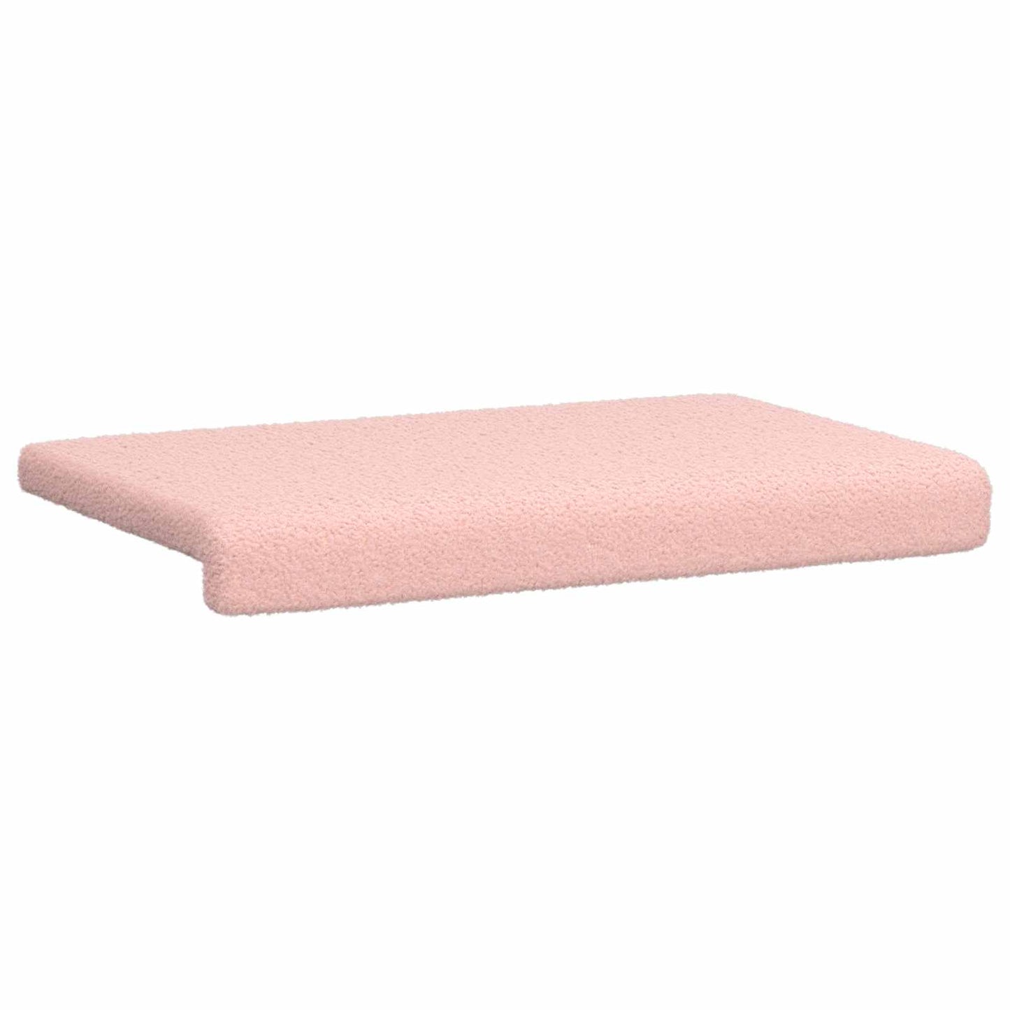 vidaXL Bench Cushion Sherpa Fabric Pink Depth 35 cm