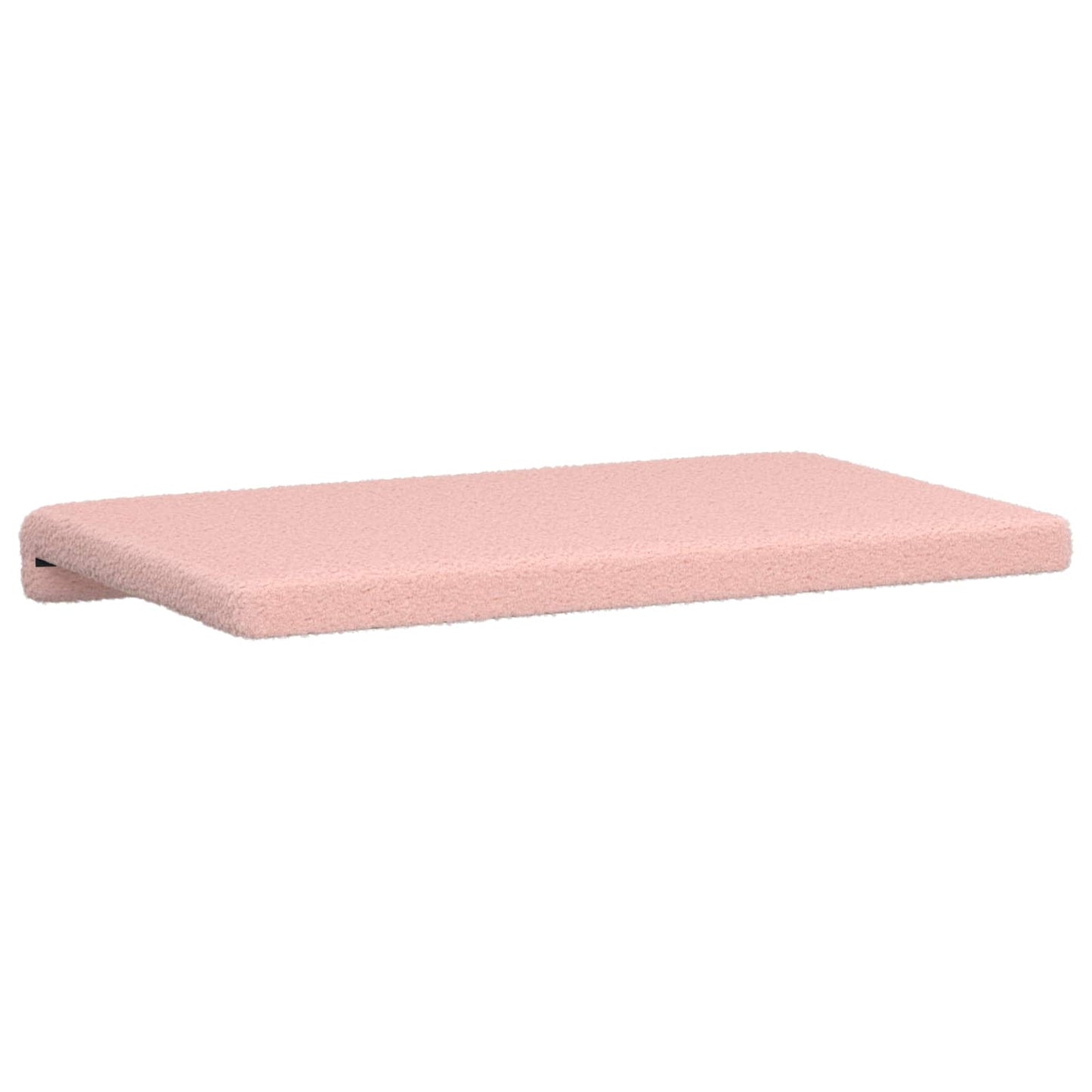vidaXL Bench Cushion Sherpa Fabric Pink Depth 35 cm