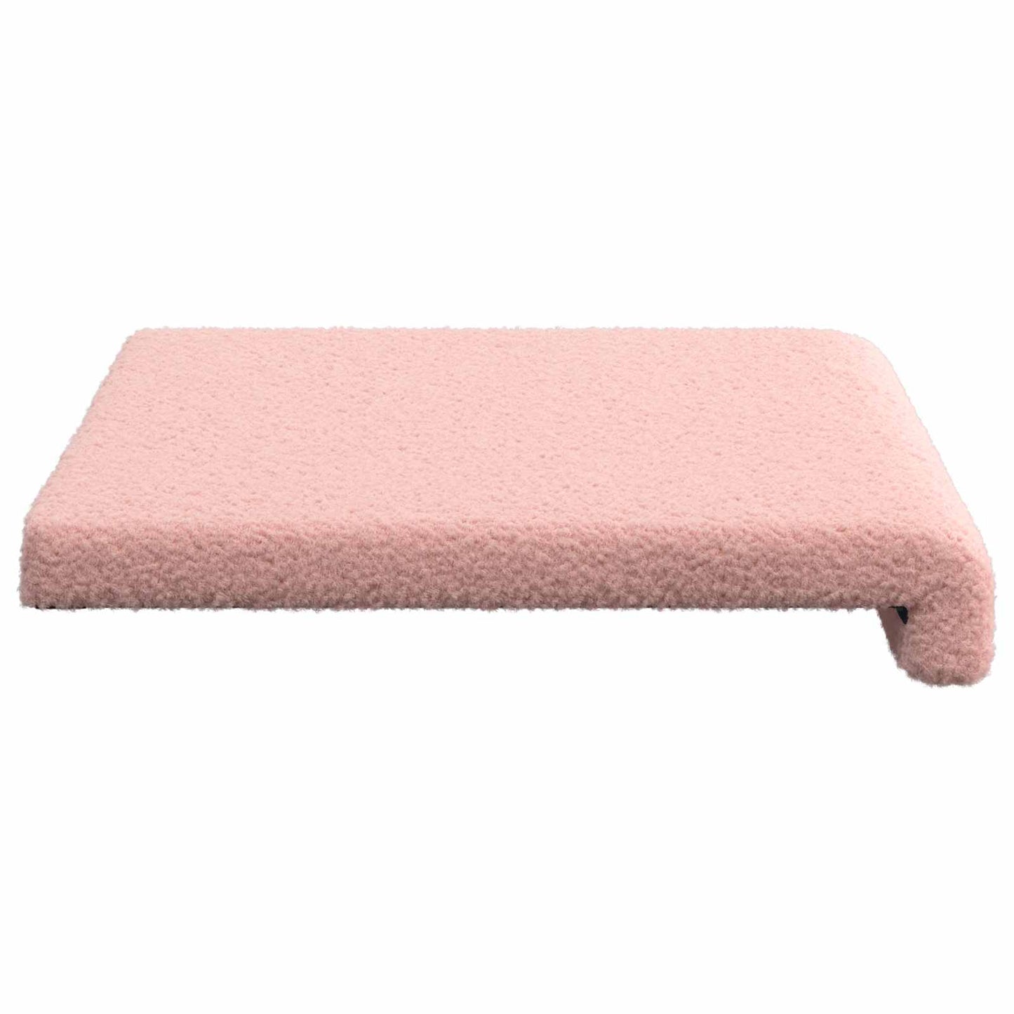 vidaXL Bench Cushion Sherpa Fabric Pink Depth 35 cm