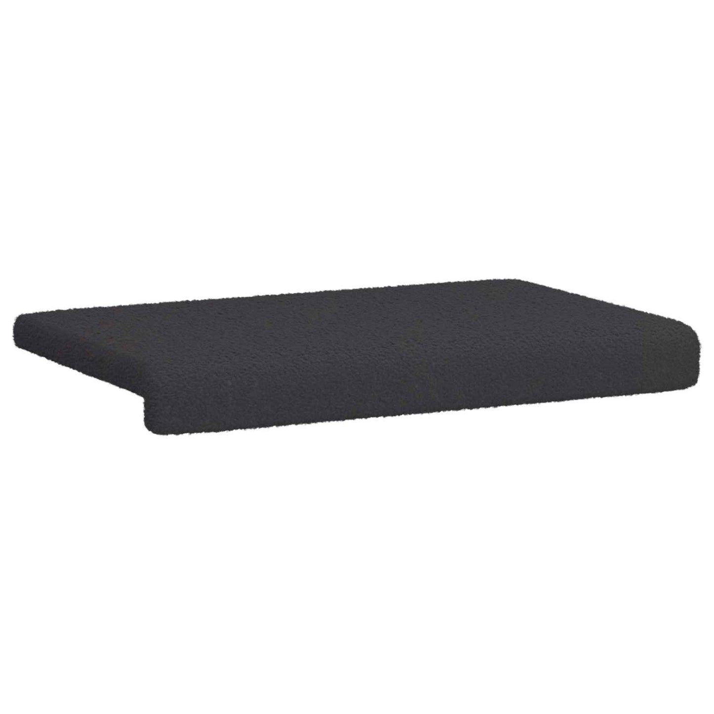 vidaXL Bench Cushion Sherpa Fabric Dark Grey Depth 35 cm