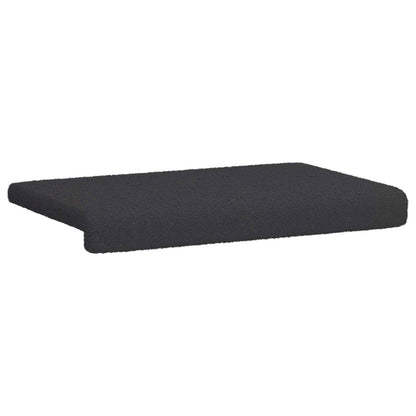 vidaXL Bench Cushion Sherpa Fabric Dark Grey Depth 35 cm