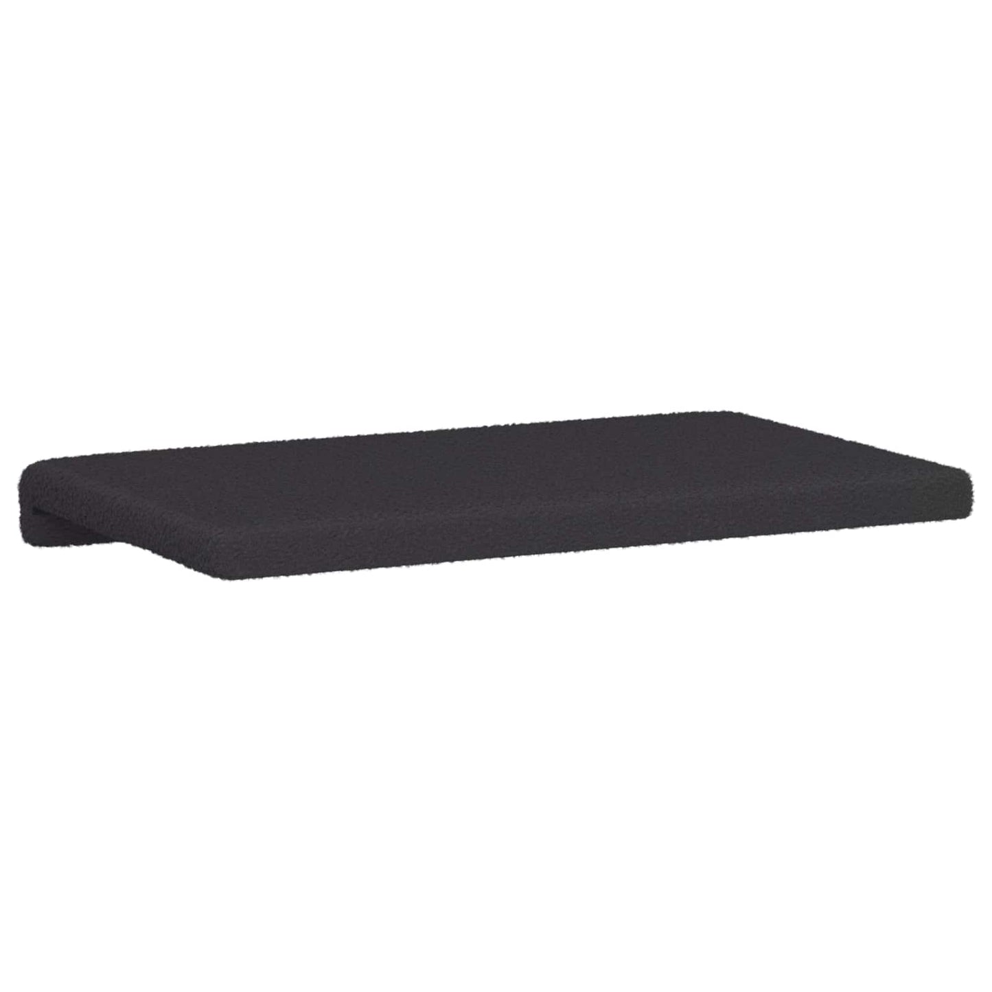 vidaXL Bench Cushion Sherpa Fabric Dark Grey Depth 35 cm