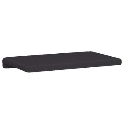 vidaXL Bench Cushion Sherpa Fabric Dark Grey Depth 35 cm