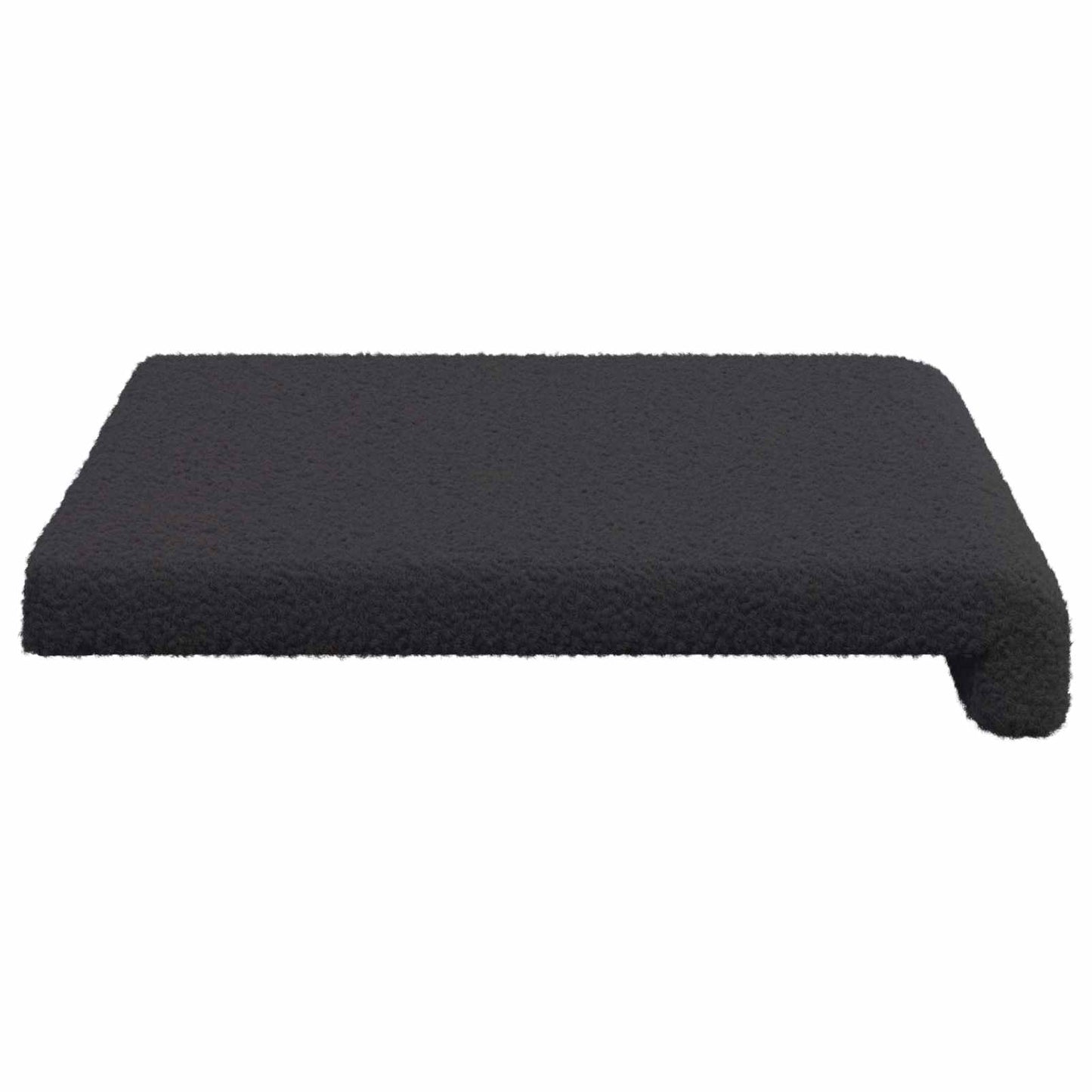 vidaXL Bench Cushion Sherpa Fabric Dark Grey Depth 35 cm