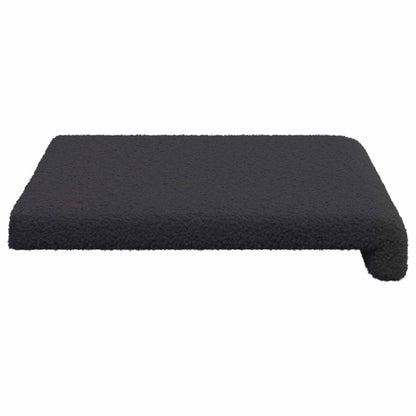 vidaXL Bench Cushion Sherpa Fabric Dark Grey Depth 35 cm