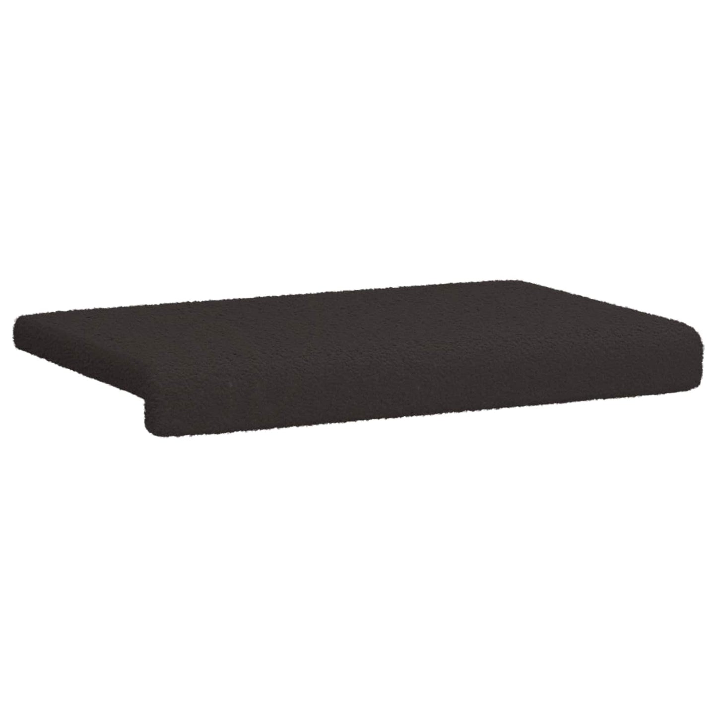 vidaXL Bench Cushion Sherpa Fabric Black Depth 35 cm