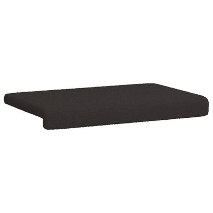 vidaXL Bench Cushion Sherpa Fabric Black Depth 35 cm