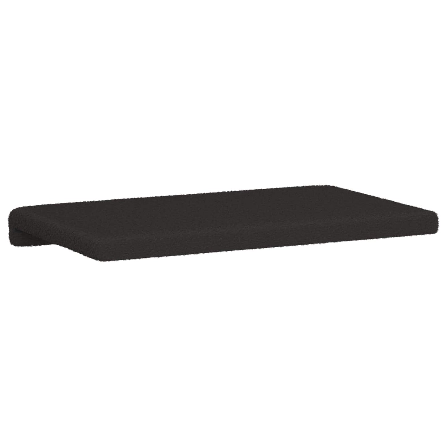 vidaXL Bench Cushion Sherpa Fabric Black Depth 35 cm