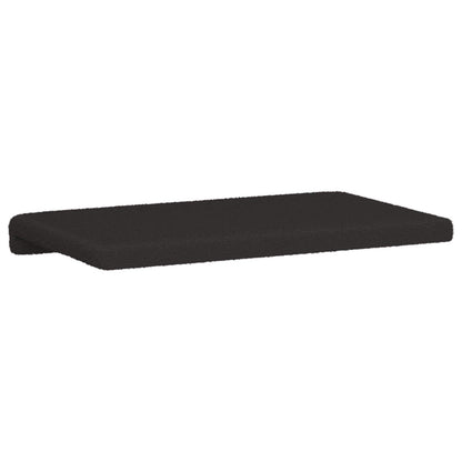 vidaXL Bench Cushion Sherpa Fabric Black Depth 35 cm