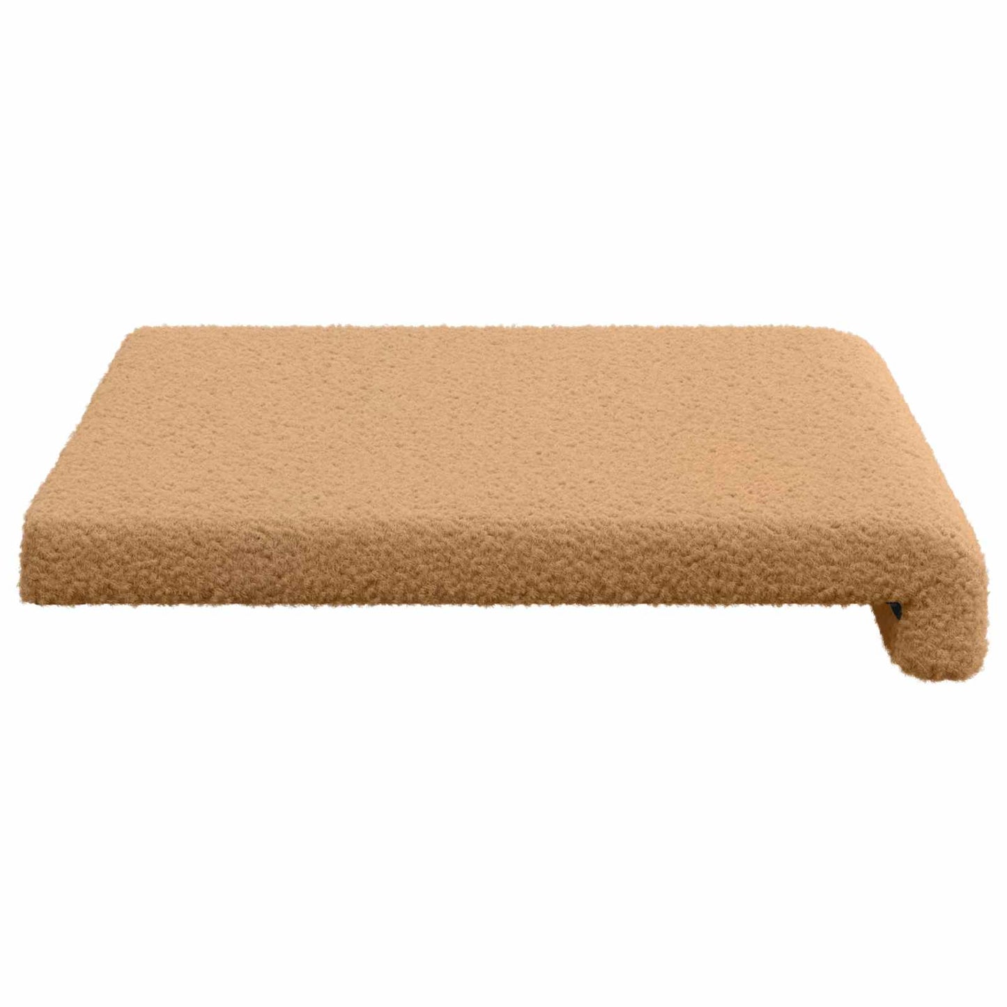 vidaXL Bench Cushion Sherpa Fabric Beige Depth 35 cm