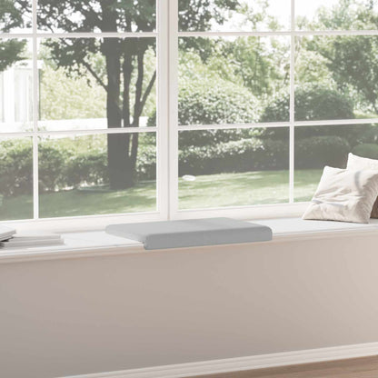 vidaXL Bench Cushion Textured Velvet Light Grey Depth 35 cm