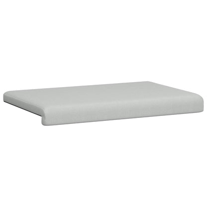vidaXL Bench Cushion Textured Velvet Light Grey Depth 35 cm