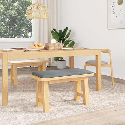 vidaXL Bench Cushion Fabric Light Grey Depth 35 cm
