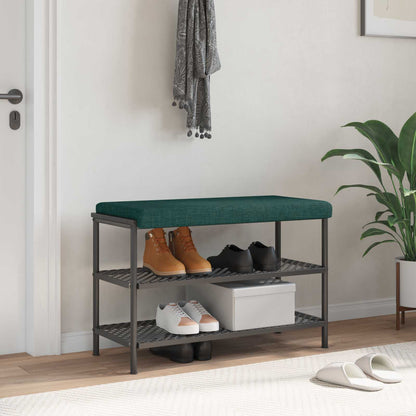 vidaXL Bench Cushion Fabric Dark Green Depth 35 cm