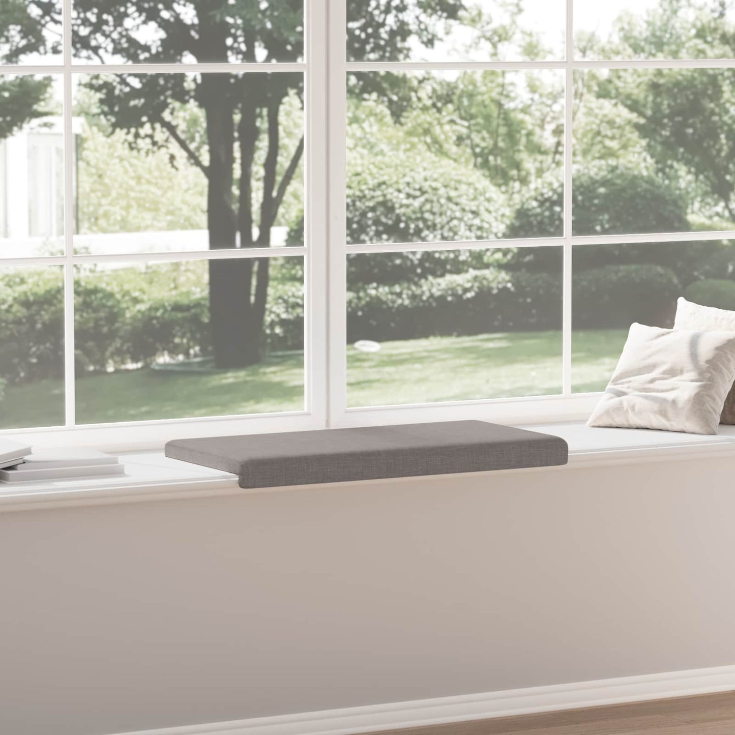 vidaXL Bench Cushion Fabric Taupe Depth 35 cm