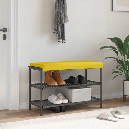 vidaXL Bench Cushion Fabric Light Yellow Depth 35 cm