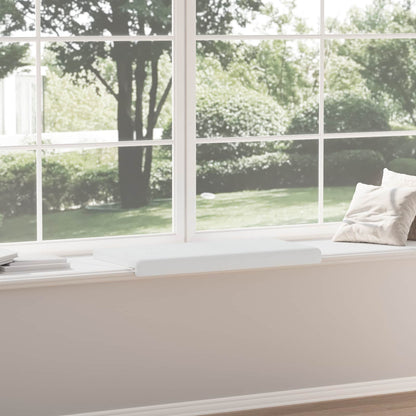 vidaXL Bench Cushion Fabric White Depth 35 cm