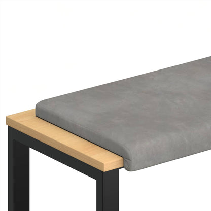 vidaXL Bench Cushion Velvet Light Grey Depth 35 cm