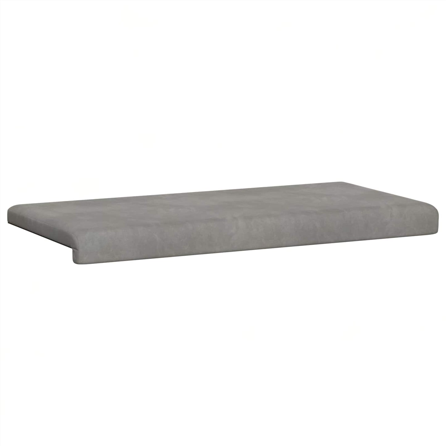 vidaXL Bench Cushion Velvet Light Grey Depth 35 cm